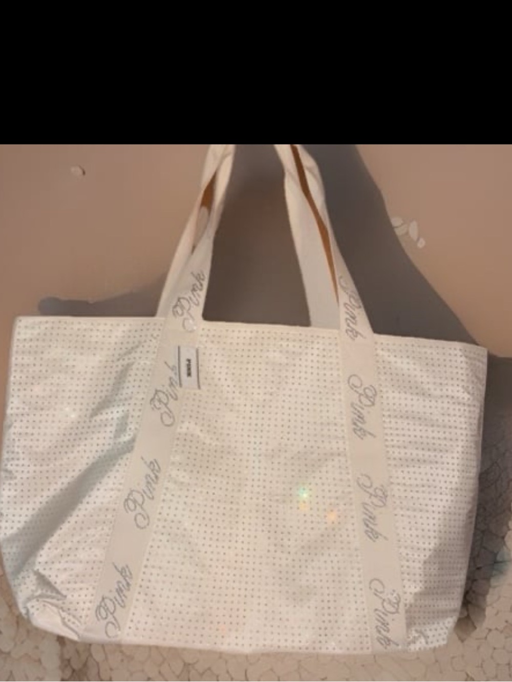 NWTS, Victoria's Secret Pink Bling Tote Bag is  with sparkling rhinestones